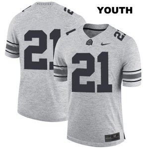 Youth NCAA Ohio State Buckeyes Marcus Williamson #21 College Stitched No Name Authentic Nike Gray Football Jersey TZ20B16JE